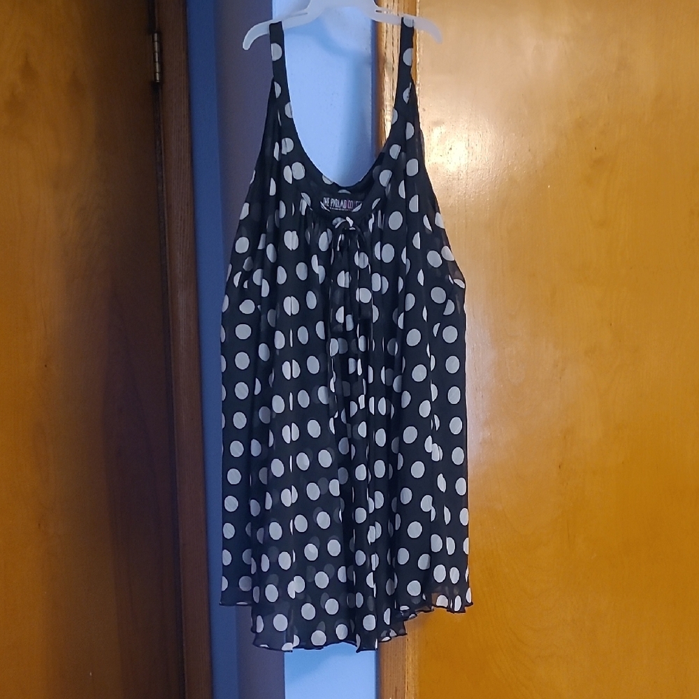 Polka Dot Sleeveless Top